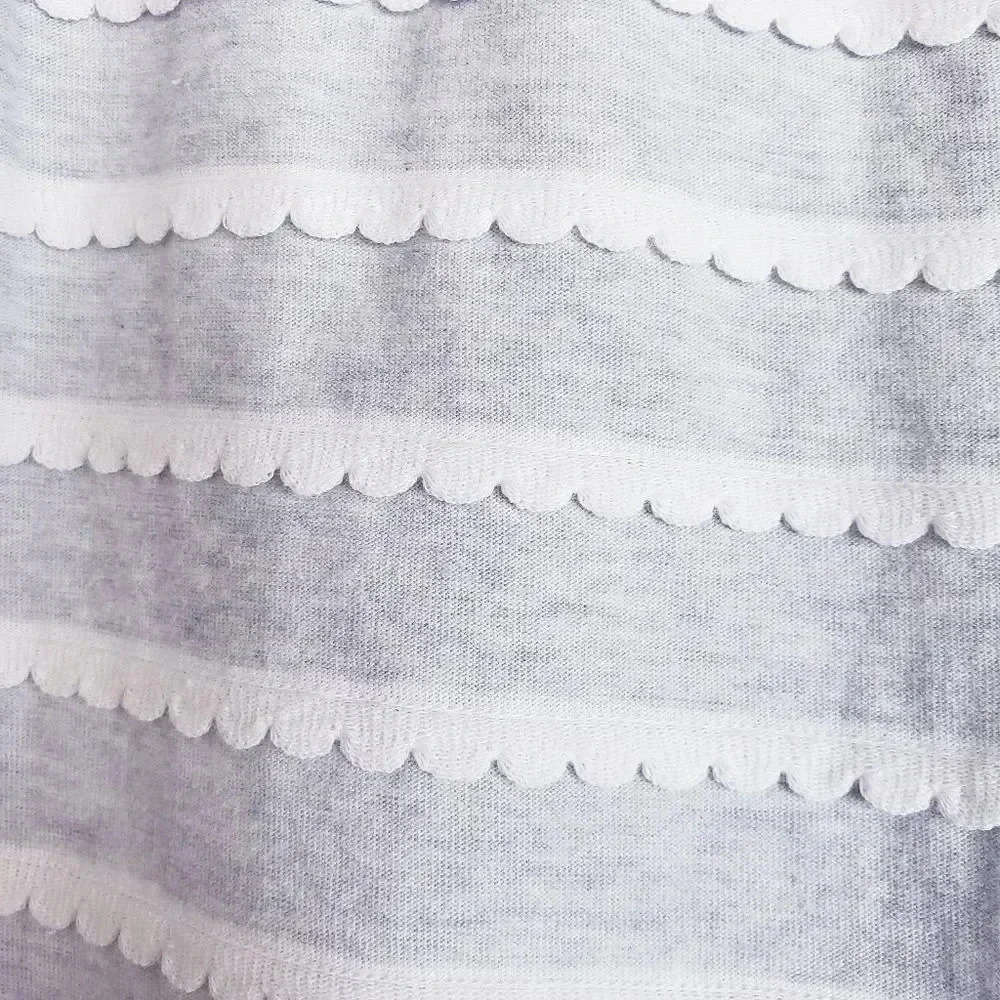 Bcbgeneretion Shorts Scallop Detail Heathered Gray White Elastic Waist Size XS - Picture 8 of 12
